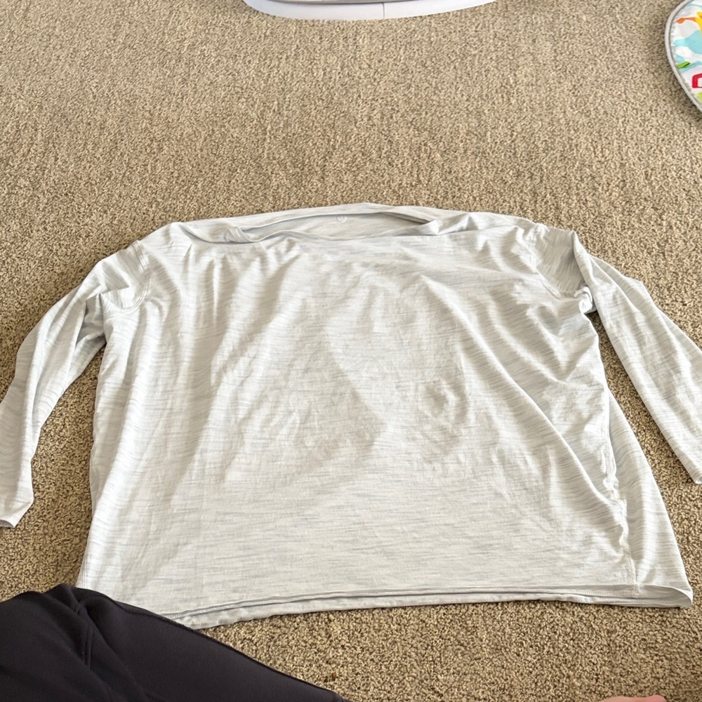 Light Gray Women's Long Sleeve Top - Minimal Layering Tee
